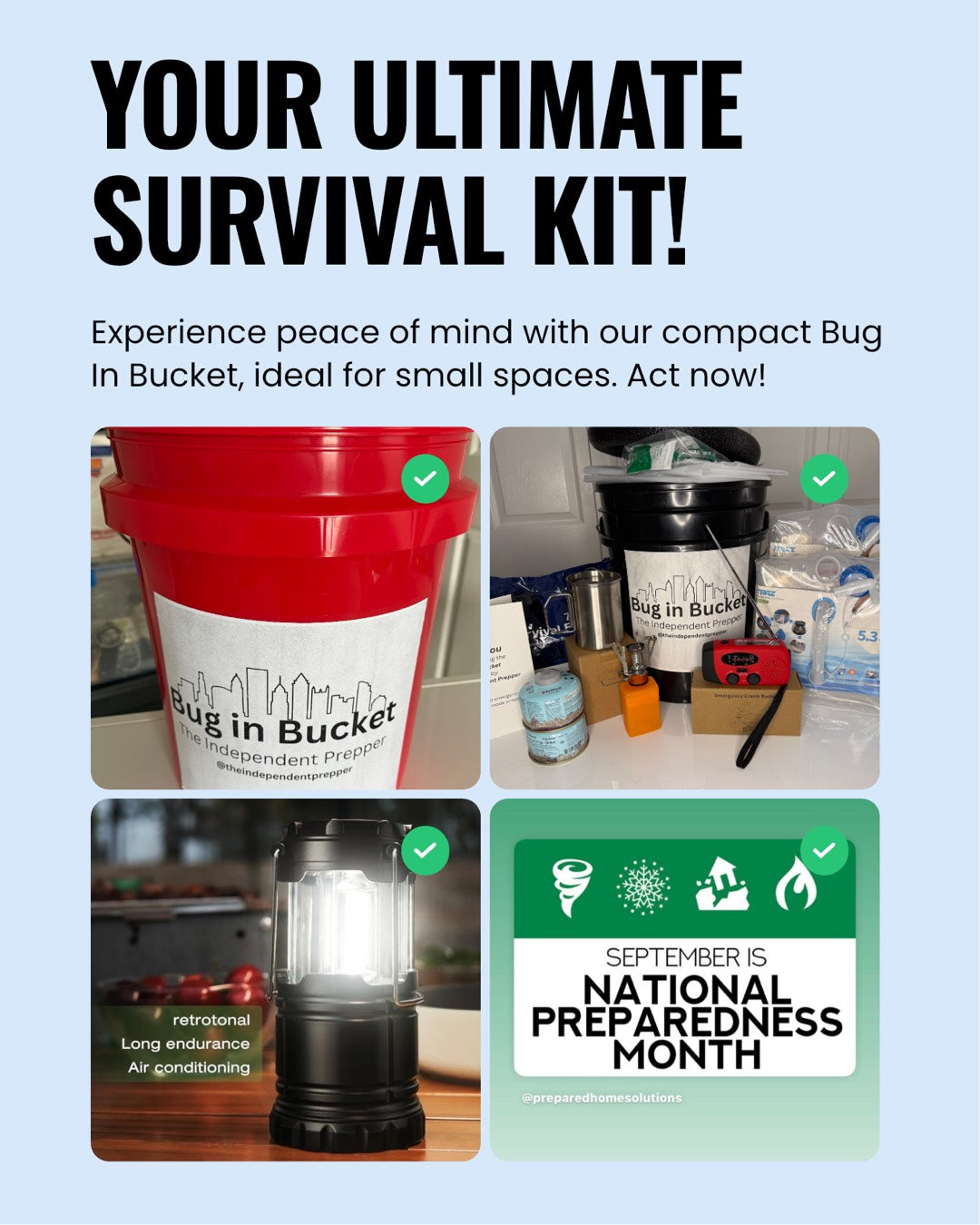 Bug In Bucket-72 Hour Emergency Kit